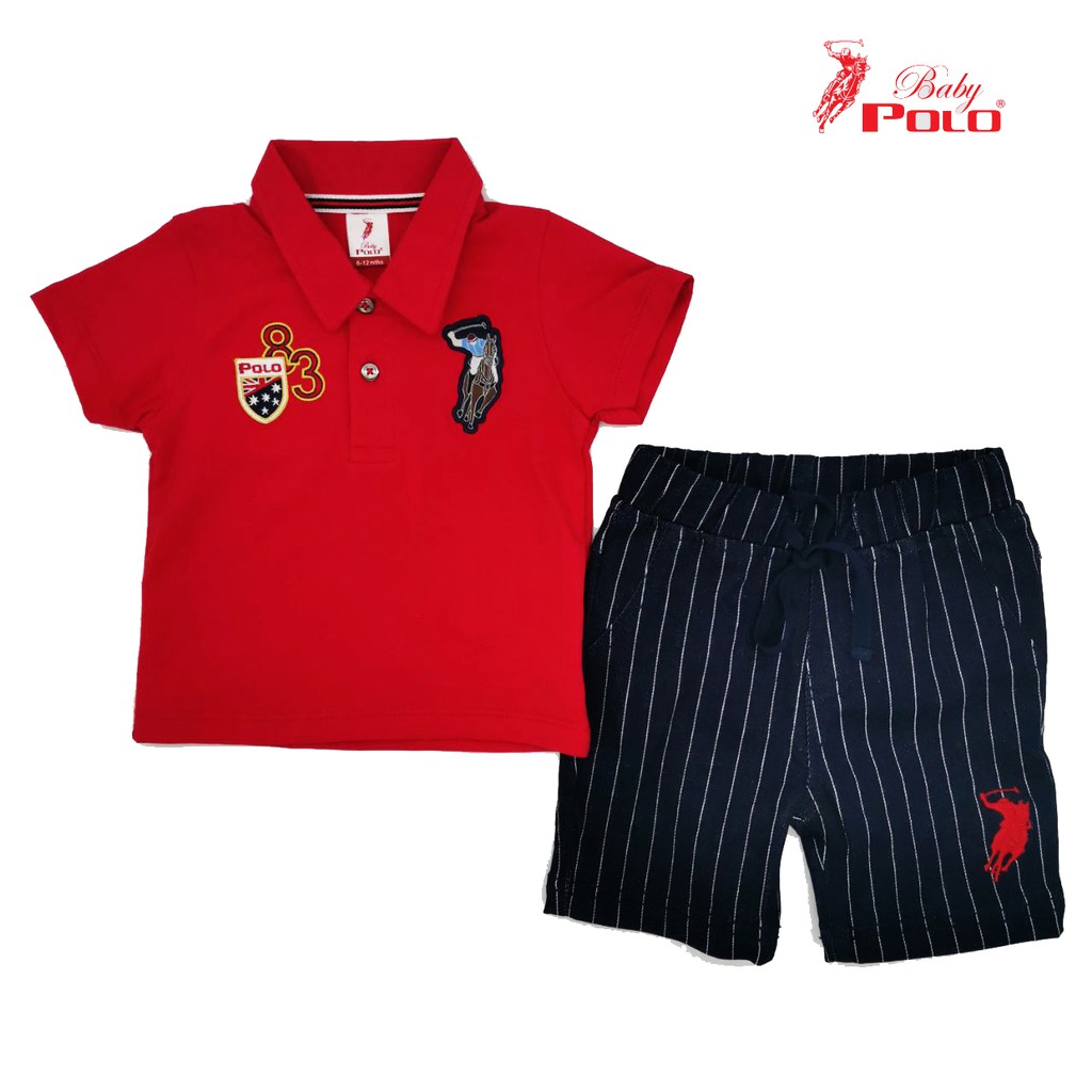 red baby polo shirt