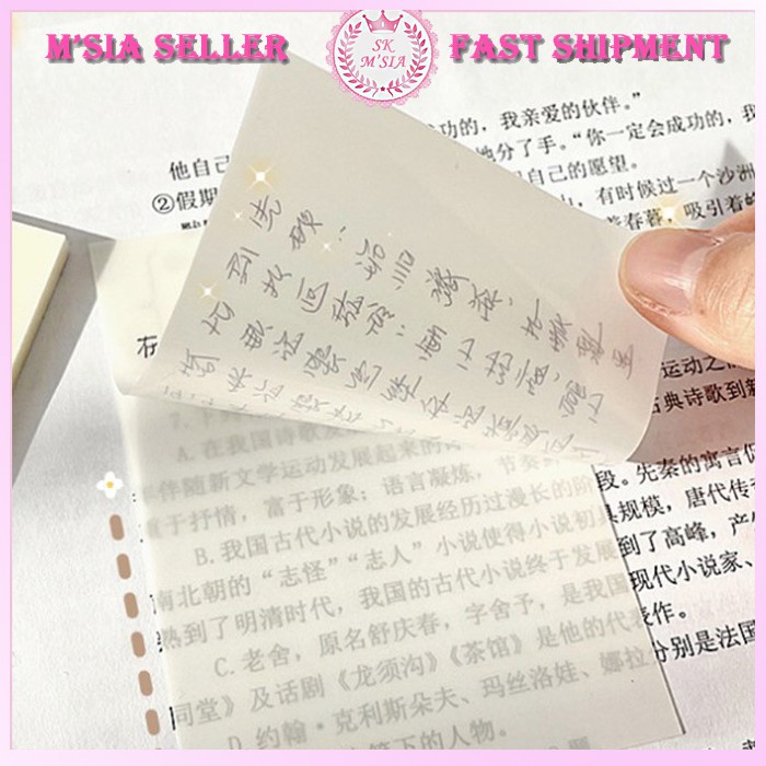 Transparent Sticky Notepad 50 Sheets Special See Thru Sticky Note