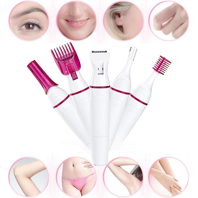 5 In 1 Women Electric Trimmer Hair Removal Shaver Female Shaving