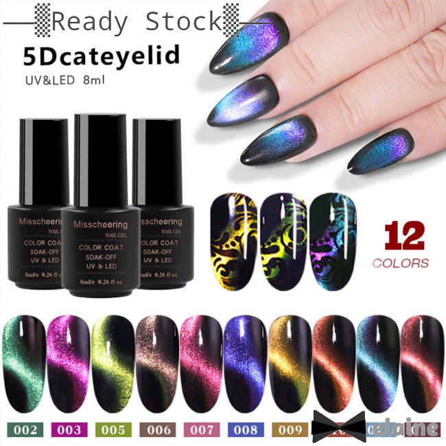 5d Cat Eye Nail Glue Double Head Magnet Cat Eye Nail Gel Two Color Cat Gel Polish For Nail Art Shopee Malaysia