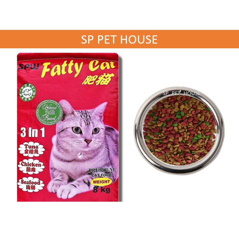 *REPACK 1KG* (3C / 3in1 Flavour) Kibbles Cat Food / Makanan Kucing Murah  (SEAFOOD CHICKEN TUNA OCENA FISH)