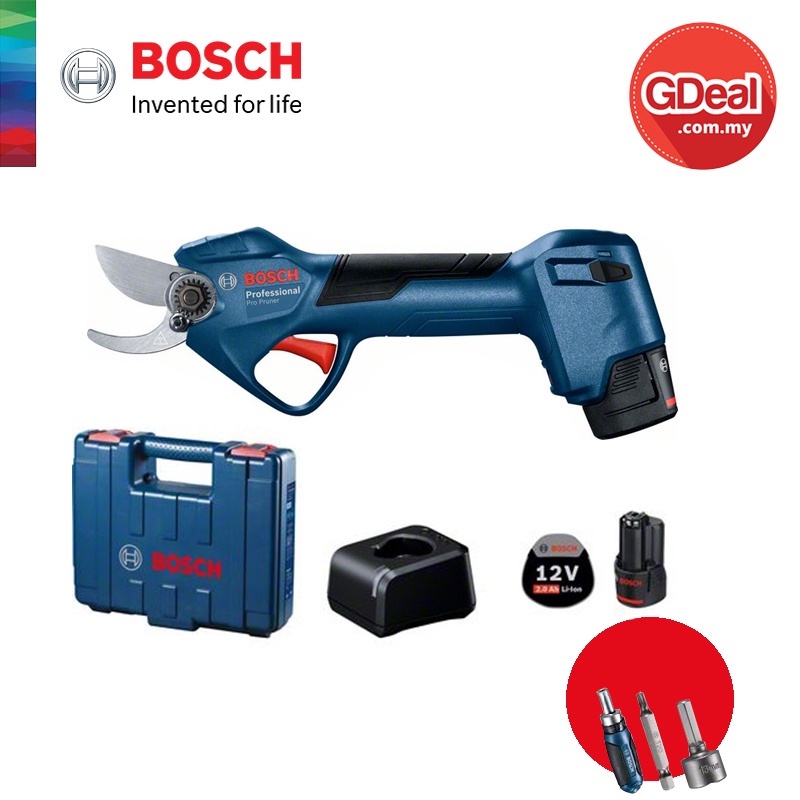 GDeal BOSCH Pro Pruner 12V Cordless Secateurs 06019K10L1 Shopee