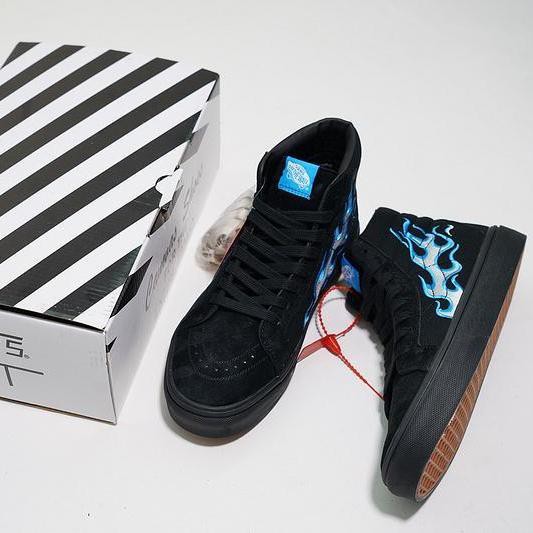 vans x wtaps blue flame