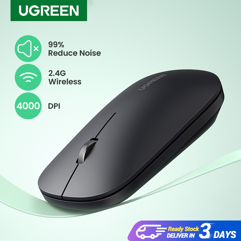 UGREEN Wireless Silent Mouse 4000 DPI For Computer Laptop PC Mice