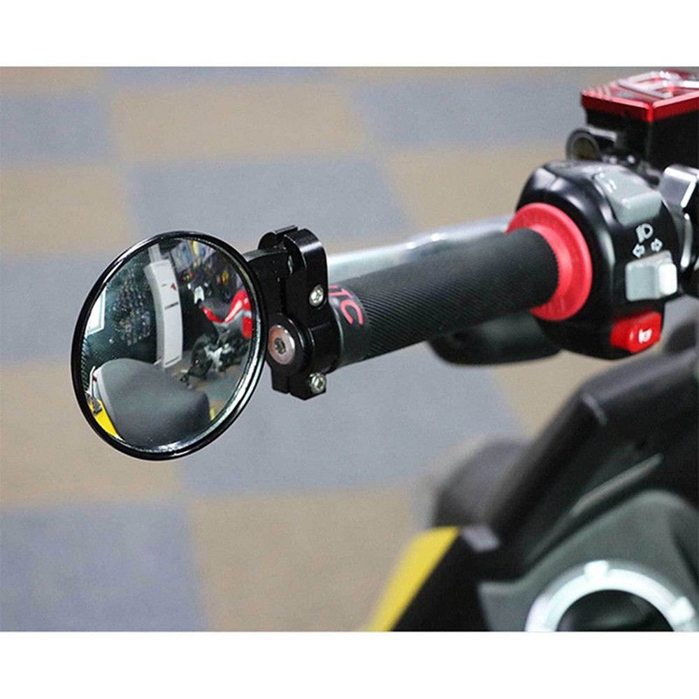 For Bobber Cafe Racer 2PCS Motorcycle Round 7/8" Bar End Rearview Side Mirrors
