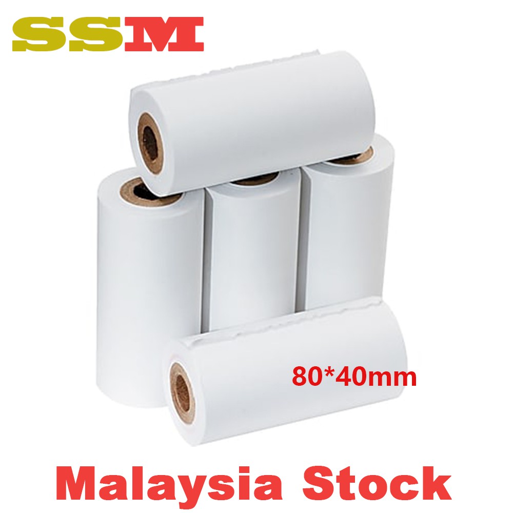 80mm x 40mm(10 rolls) Thermal Receipt Paper Roll For 80mm Bluetooth