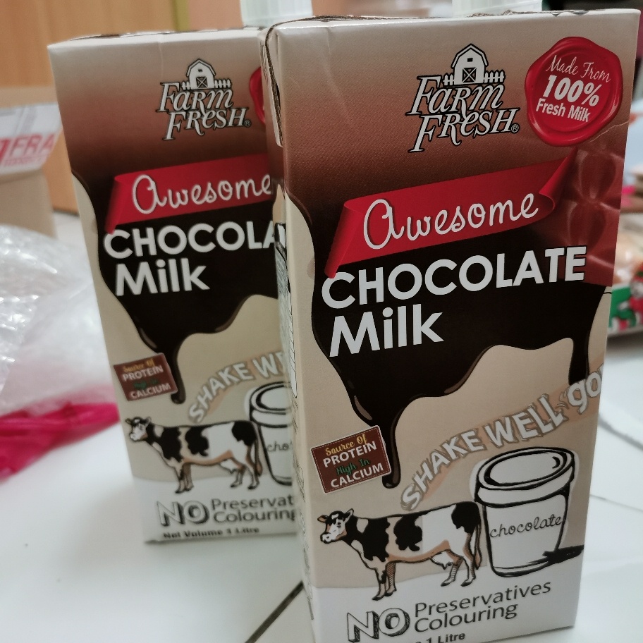 UHT FARM FRESH SUSU COKLAT 1L / FARM FRESH CHOCOLATE MILK 1L Shopee