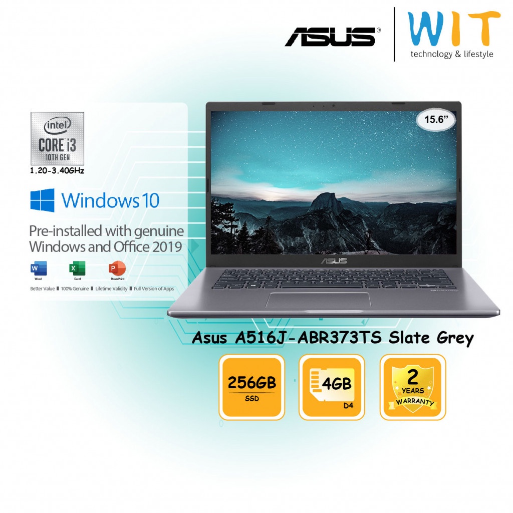 Asus Laptop A516J-ABR373TS Slate Grey/Intel Core i3-1005G1 1.20~3.40GHz ...