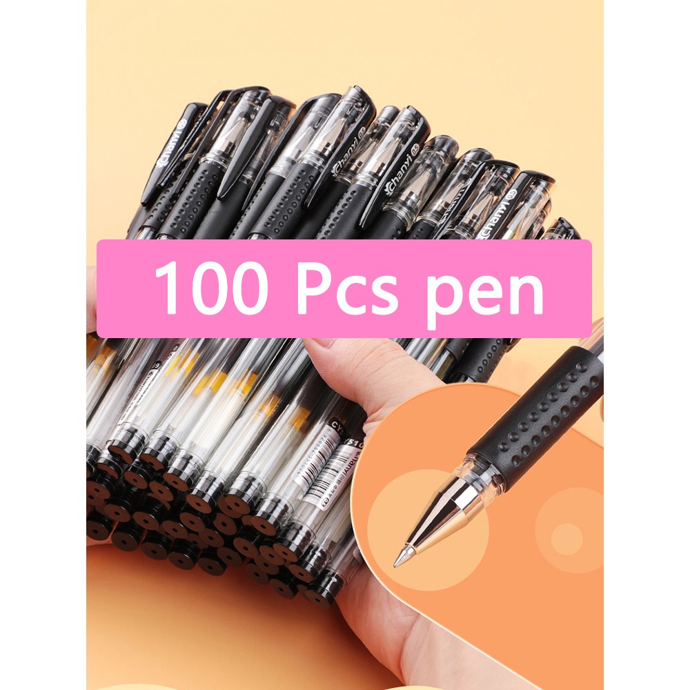 100-pcs-gel-pen-water-pen-ballpoint-pen-black-red-blue-gel-pen-0-5mm