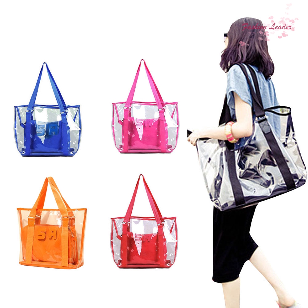 transparent beach tote