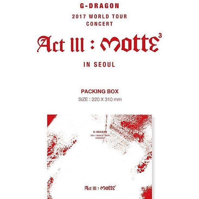 G Dragon 2017 World Tour Concert Act Iii Motte In Seoul Shopee