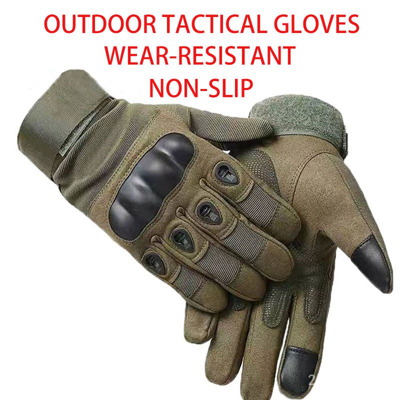 7 days deliveryMotorcycle Gloves Leather Military Tactics Outdoor Self-Defense Knuckle Wristband Touch Screen Fasten Me