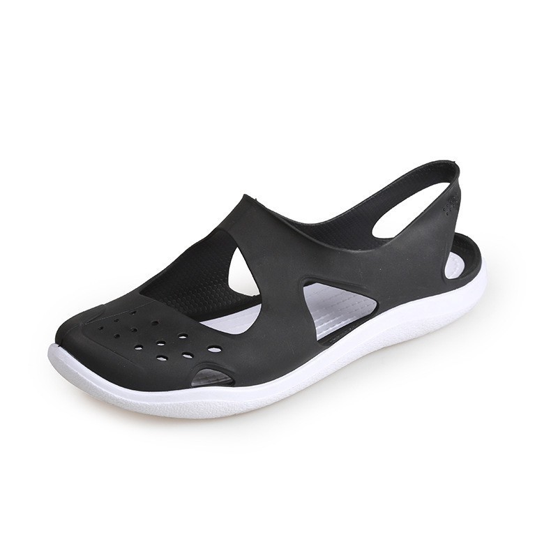 HD-6008 Pinco Women's Flat Shoes Kasut Wanita jelly sandals non-slip beach hole