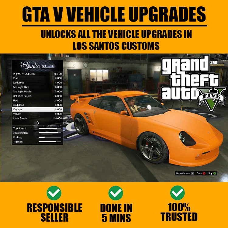 Pc Gta V Gta 5 Unlock All Vehicle Upgrades For Steam Epic Games Shopee Malaysia