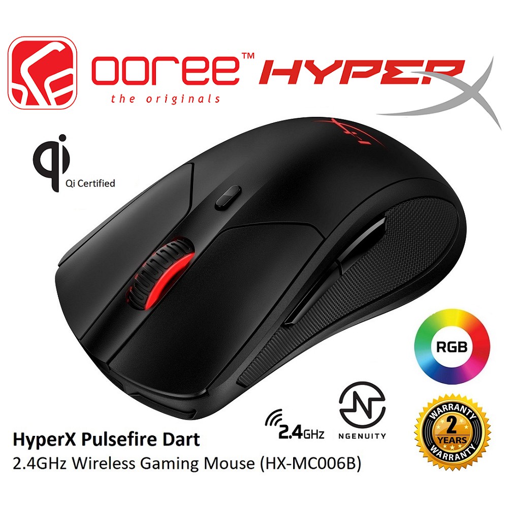HYPERX HYPERX PULSEFIRE DART WIRELESS GAMING MOUSE WITH RGB LIGHT AND