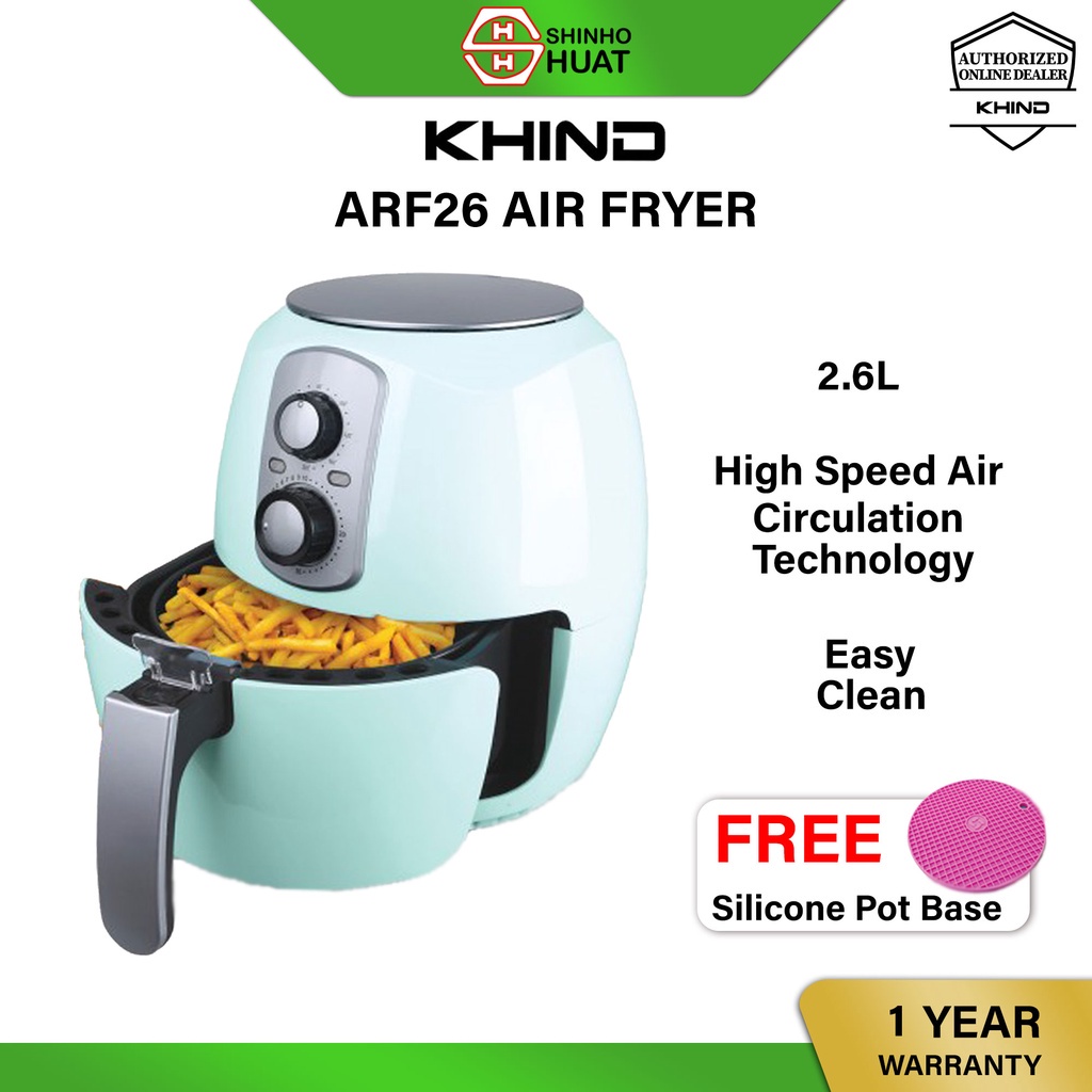 Khind Air Fryer ARF26 Mint ( 2.6L ) Shopee Malaysia