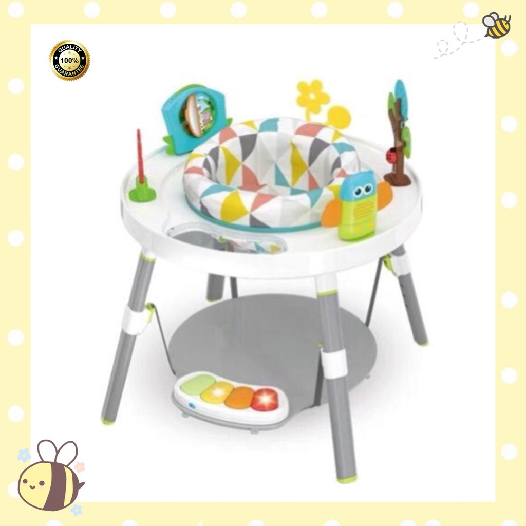 Baby 3 Stage Activity Center Sit Stand Play Table 360 Degree Rotating Play Chair Jumperoo