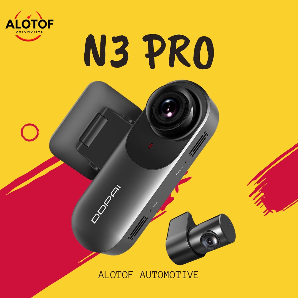 DDPAI Mola N3 Pro | Front and Rear 1600P HD | GPS Vehicle Drive Auto Video DVR Dash Cam