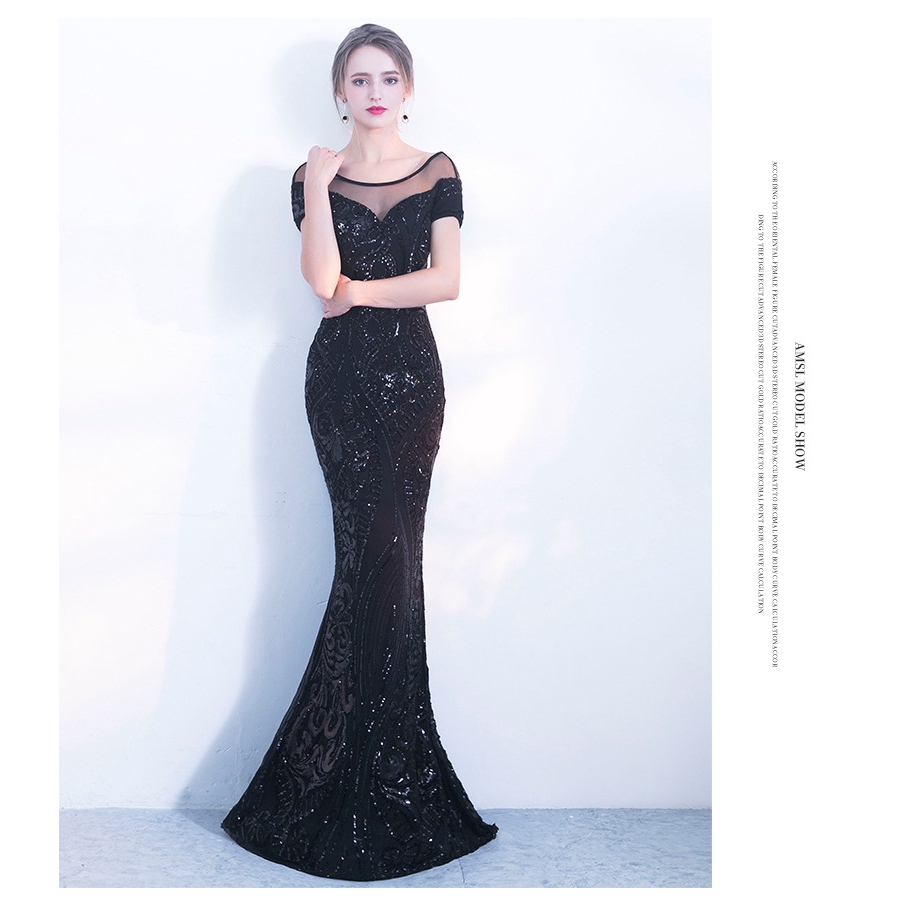 black fish cut gown