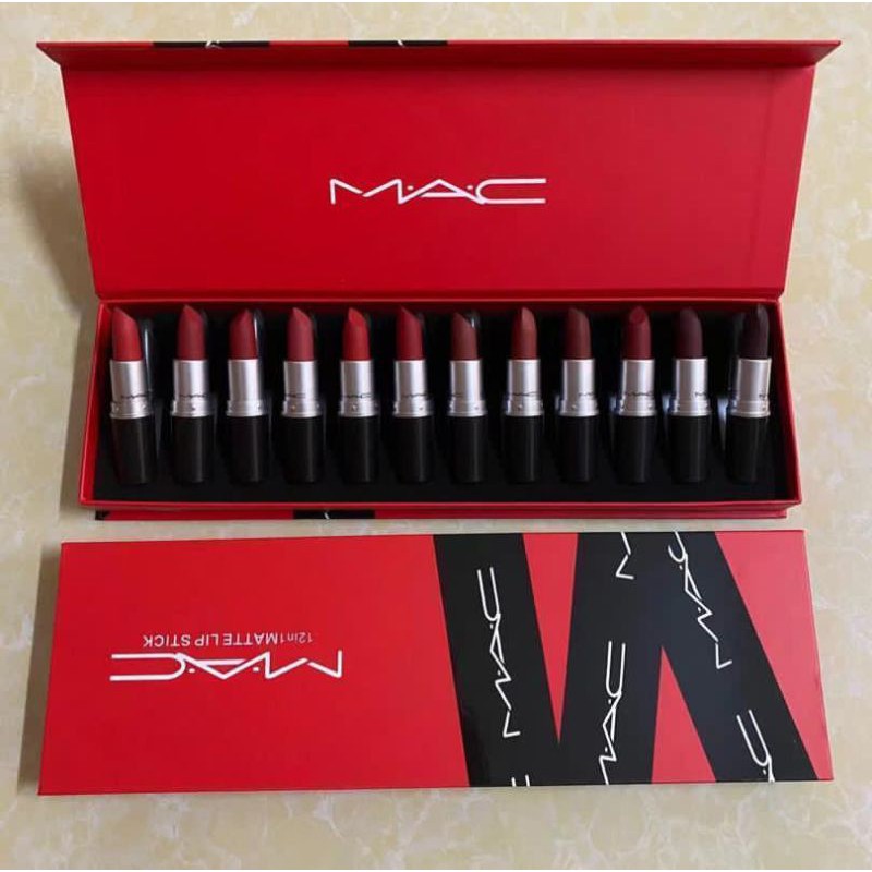 MAC Limited Edition Gift Box Bullet Lipstick Set 12 Pack