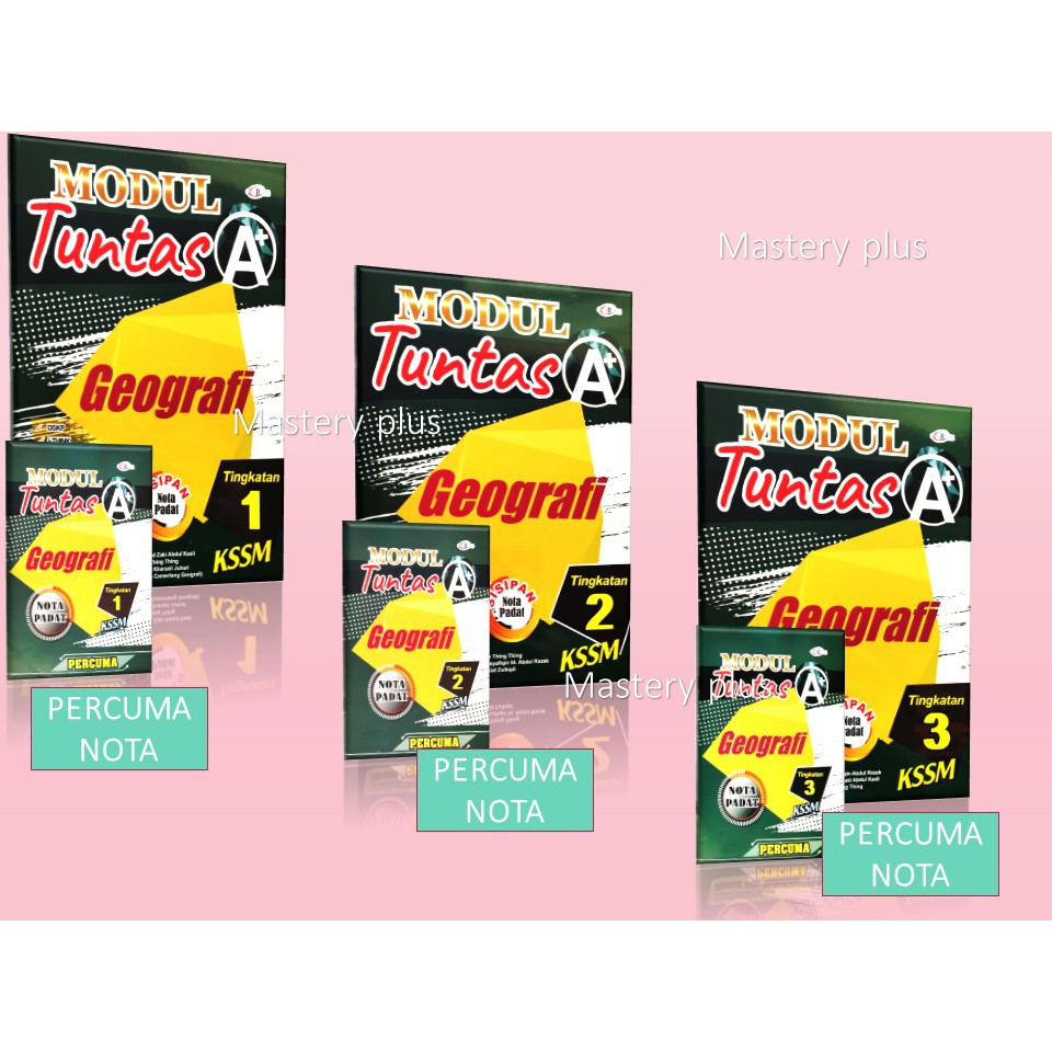 Buy MODUL TUNTAS A+ GEOGRAFI TINGKATAN 1,2,3 KSSM  CEMERLANG  BUKU