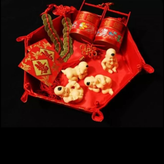 结婚用品男女家安床子孙宝桶压床娃娃新娘陪嫁套装婚庆用品 Shopee Malaysia