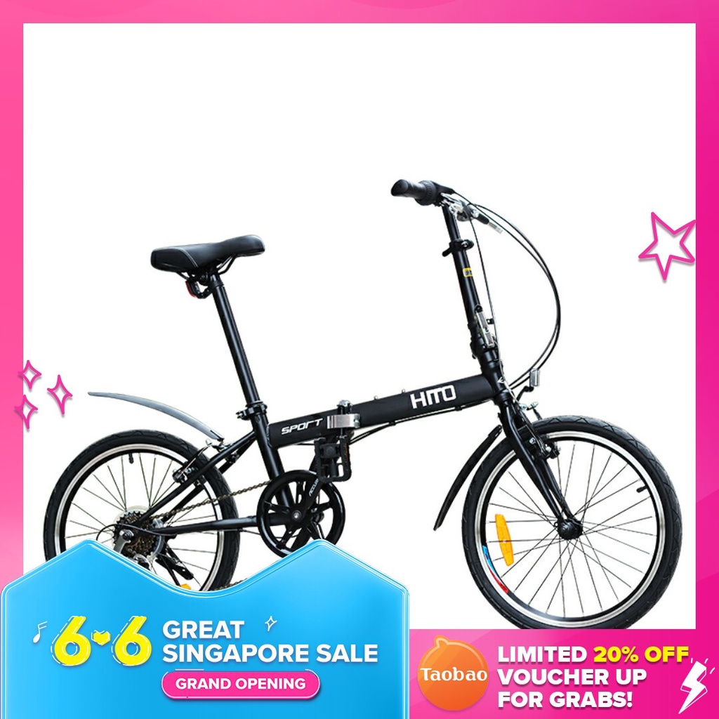 HITO Brand 20 Inch Folding Bicycle Ultra-Portable Men and Women  Transmission Bicycle Ladiesu0027 Students Bike