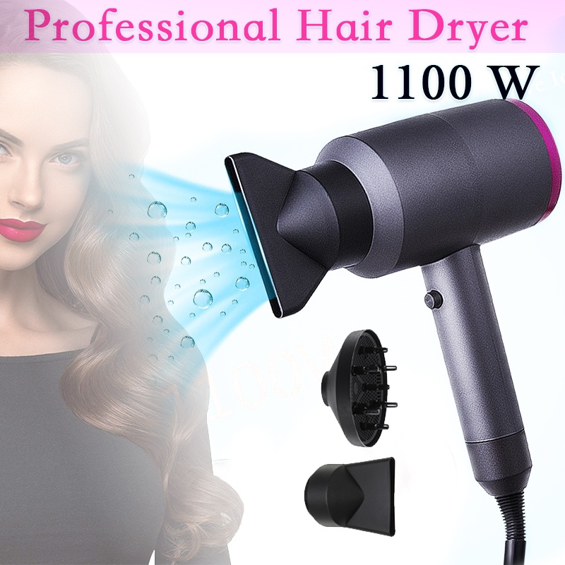 2000W Professional Hair Dryer Mini ‍️ Hair Dryer Electric Hair Blower Iron Curl Strong Wind Pengering Rambut 吹风筒