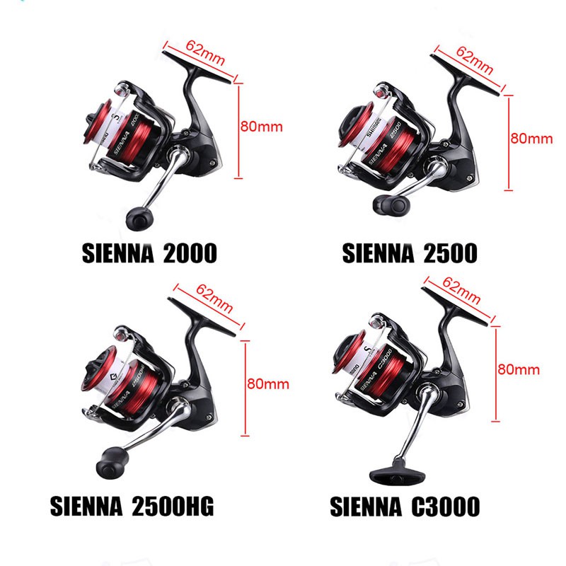 Shimano Sienna Spinning Front Drag Reels SN-FG Series, 41% OFF