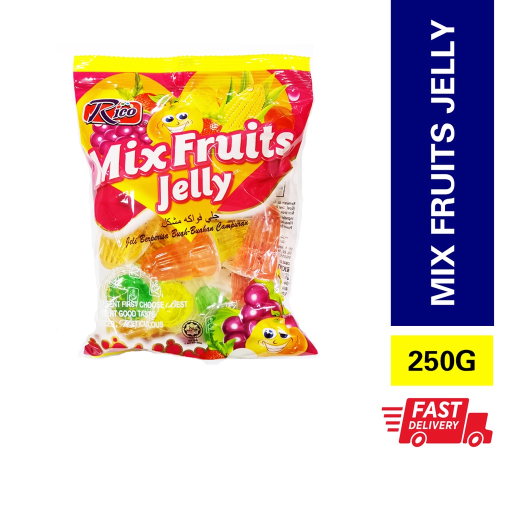 [250G] Halal Rico Mix Fruits Jelly Cup Jeli Berperisa BuahBuahan