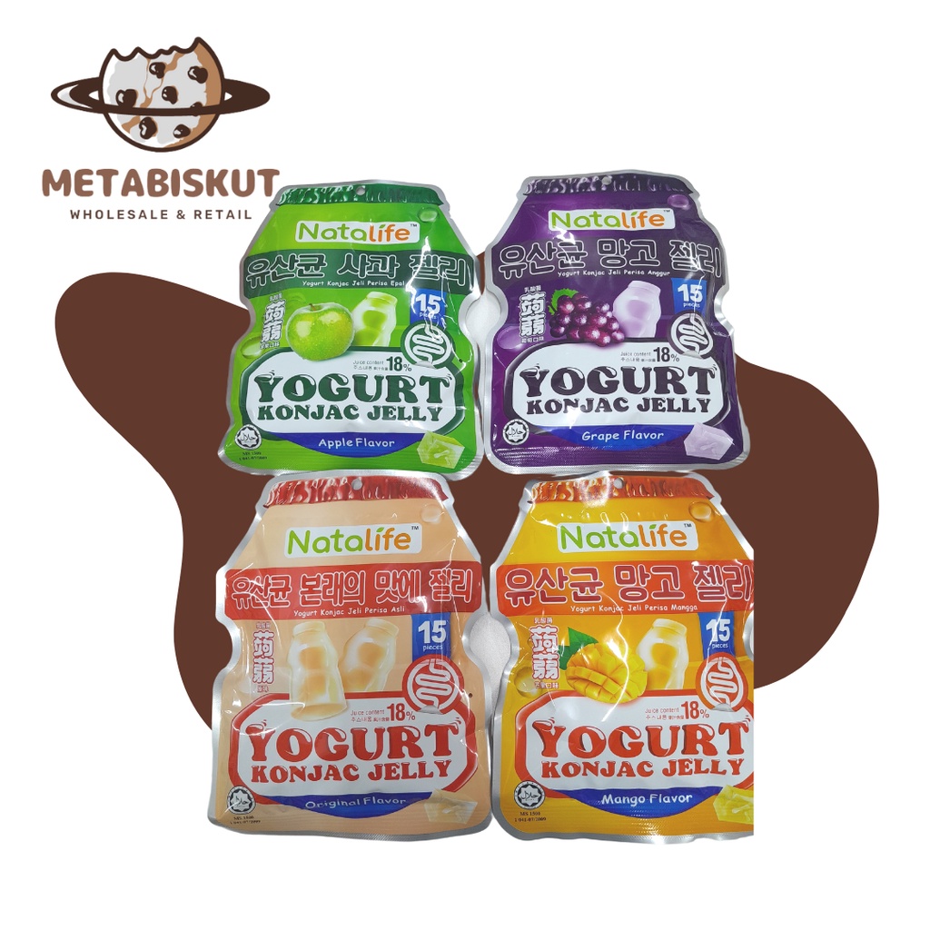 NATALIFE YOGURT KONJAC JELLY 300G (20G X 15 PCS) (4 DIFFERENT FLAVOURS