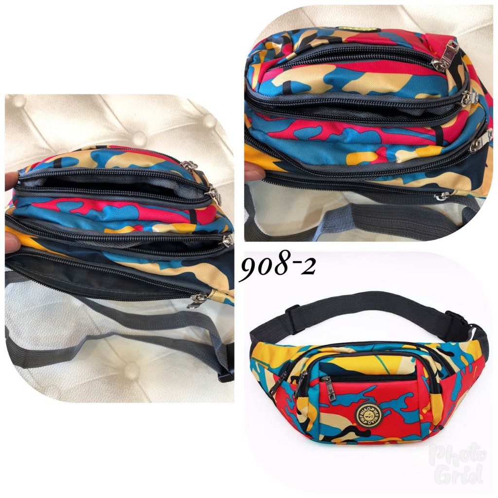 Unisex Colourful Army Waist Bag Sling Bag 彩色迷彩腰包 Shopee Malaysia