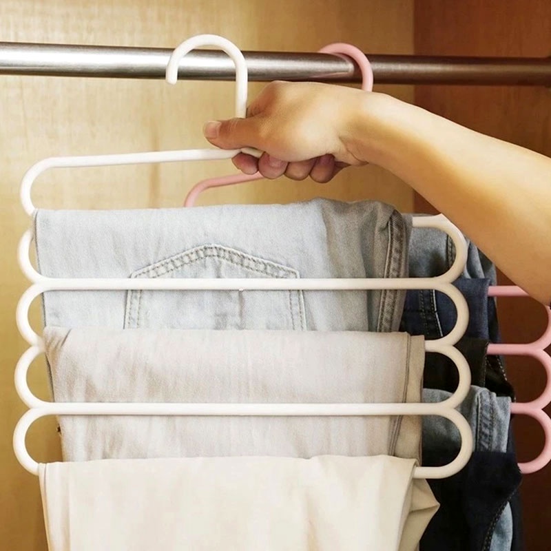 Multilayer Pants Rack Storage Household Anti Skid Support Wardrobe Clothes Socks Scarf Tie Belt Towel Hanging Holder