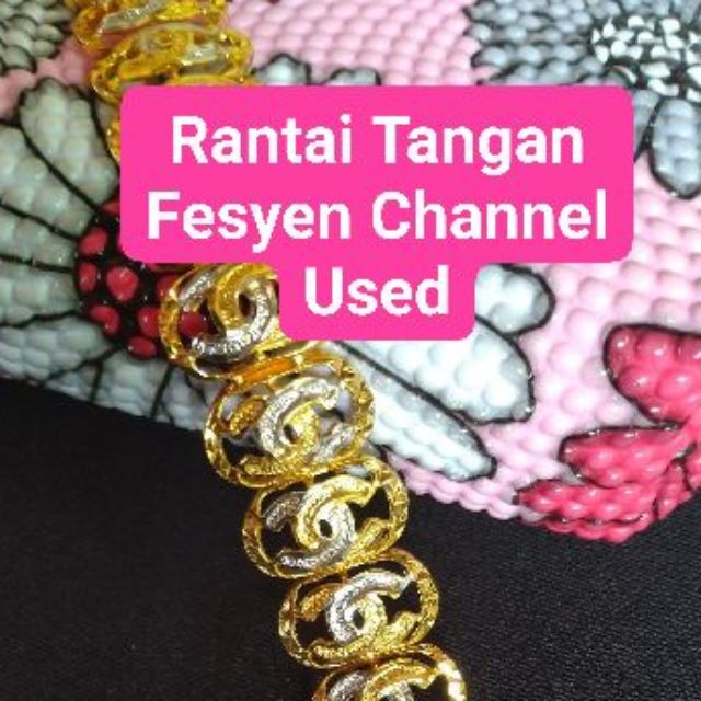 Rantai Tangan Stamping Padu Channel Used Emas 916 Shopee Malaysia