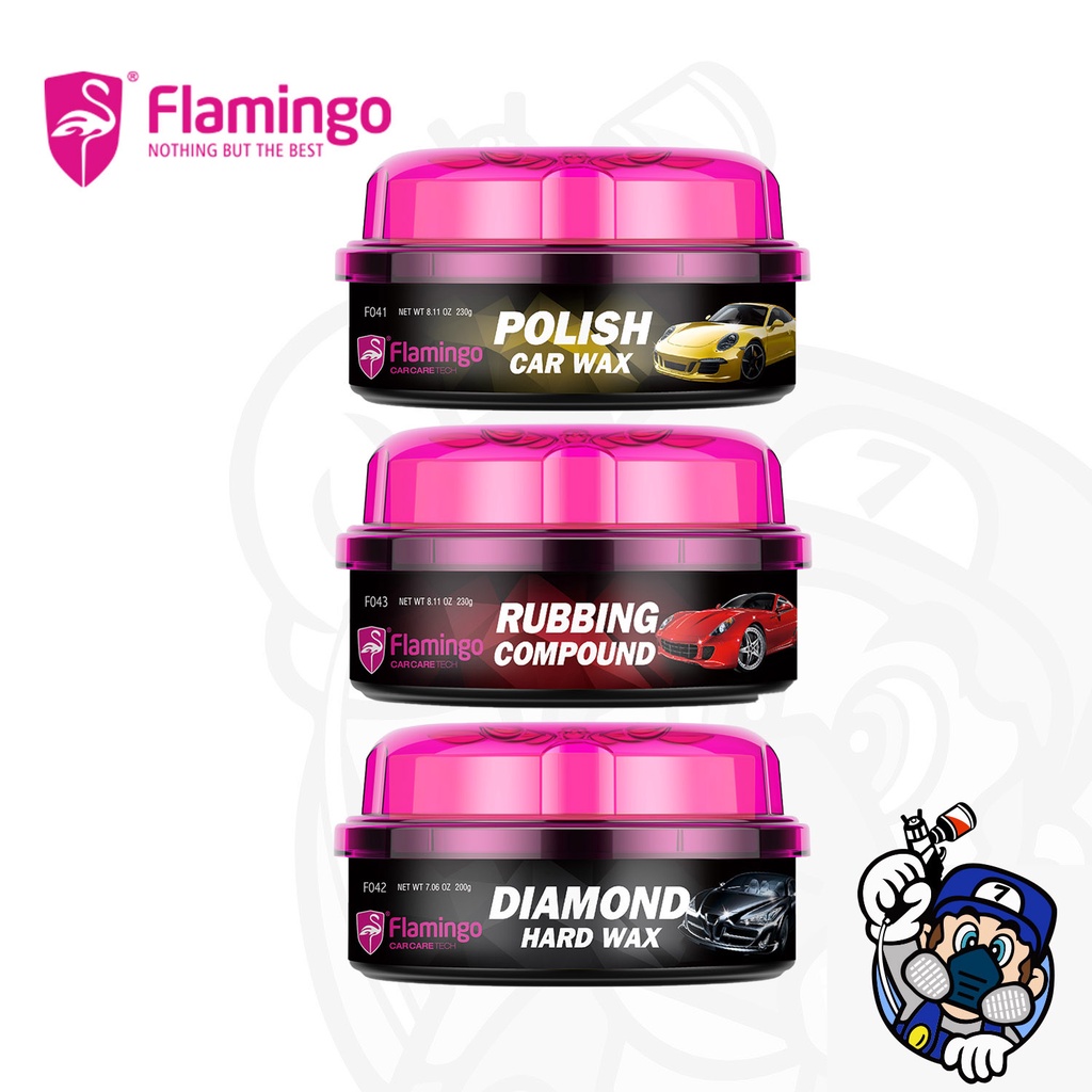 FLAMINGO Polish Car Wax / Diamond Hard Wax / Rubbing Compound