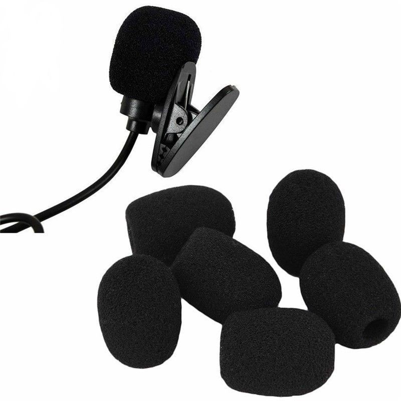 1pcs Practical Small Black Microphone pad Headset Windscreen Sponge Foam Sponge headset speaker