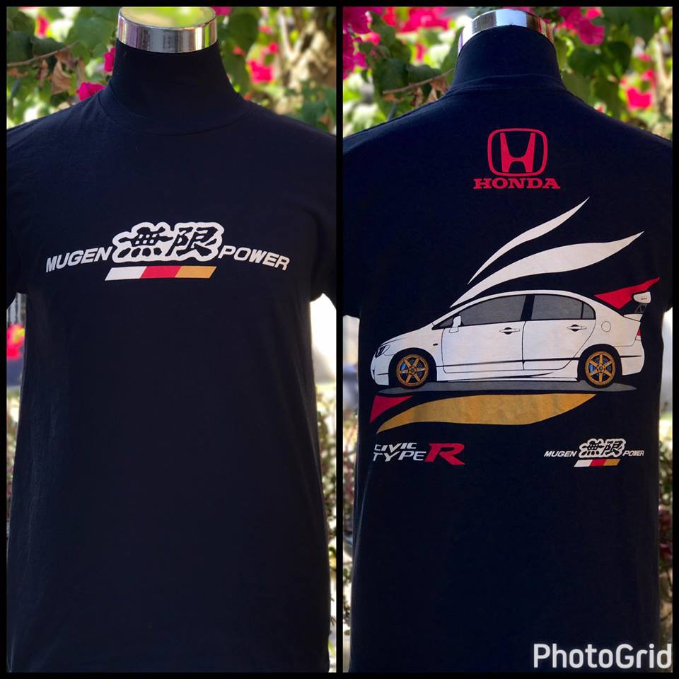 Honda Mugen Fd2r Gildan Premium Cotton Heatpress Black T Shirt Shopee Malaysia