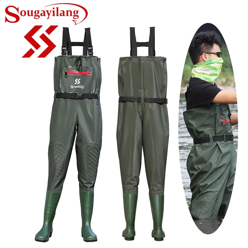 Sougayilang Shoe BootFoot Chest Waders Waterproof Fishing Hunting Boot