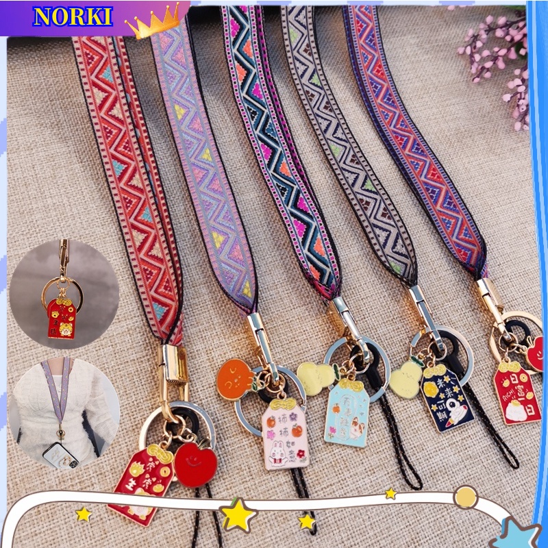 Cartoon Tag Wristband Mobile Phone Lanyard Camera ID Card Work Permit Mobile Phone Long Neck Strap