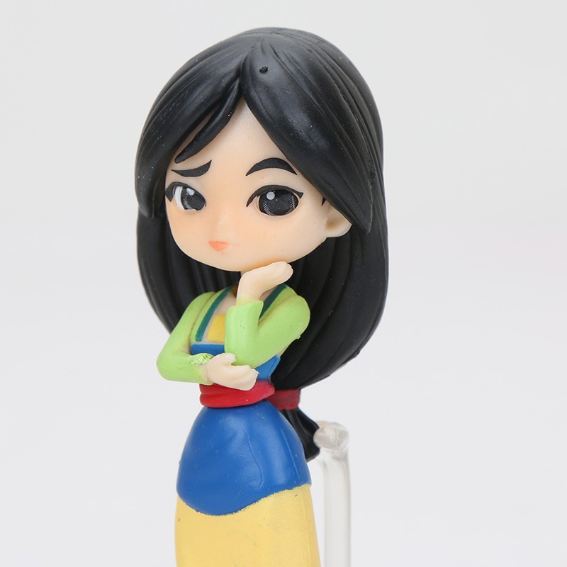 3pcs Set Q Posket Princesses Rapunzel Belle Mulan Action Figure Toys Shopee Malaysia