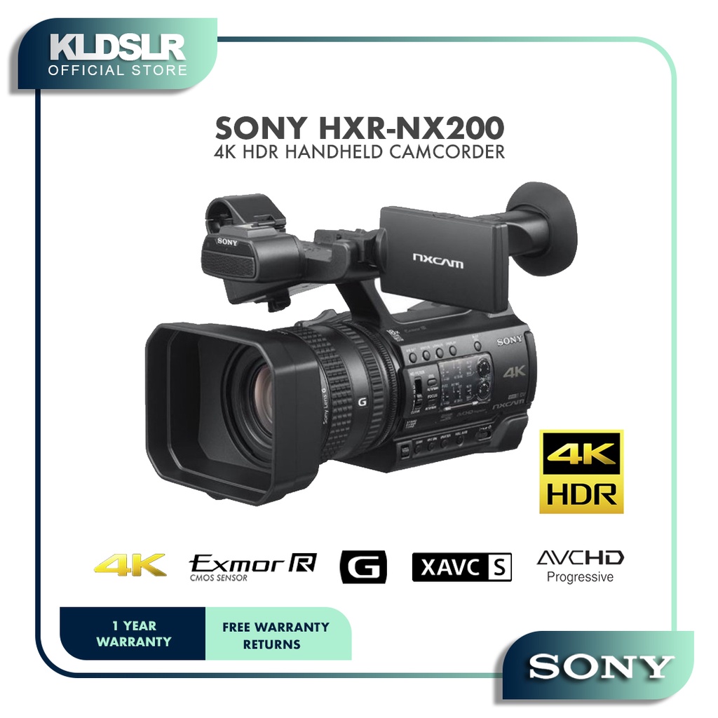 Sony HXR-NX200 4K NXCAM Camcorder (Sony Malaysia Warranty) | Shopee ...