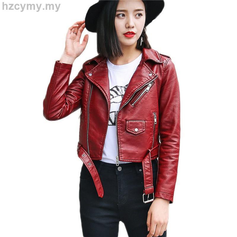 short black leather jacket womens