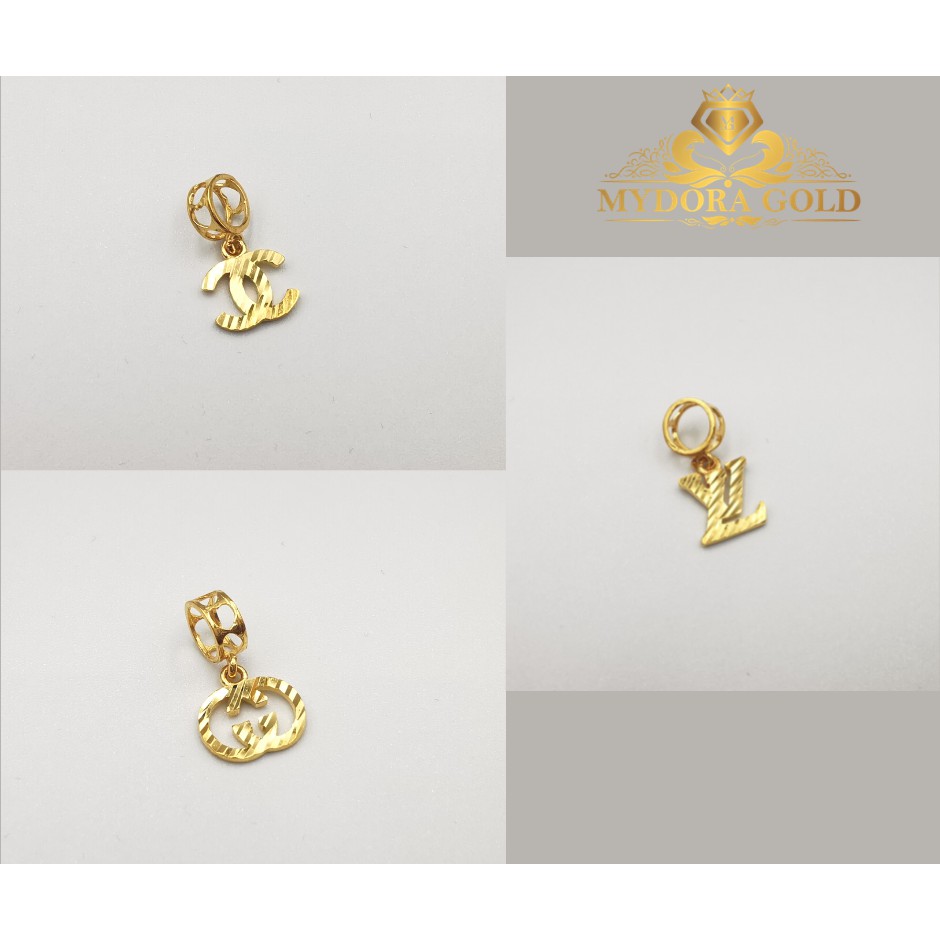 Mydoragold Fashion Series Pandora Charm Bead Bajet Logo Lv Chanel Gucci Loket Emas 916 916 Gold Shopee Malaysia