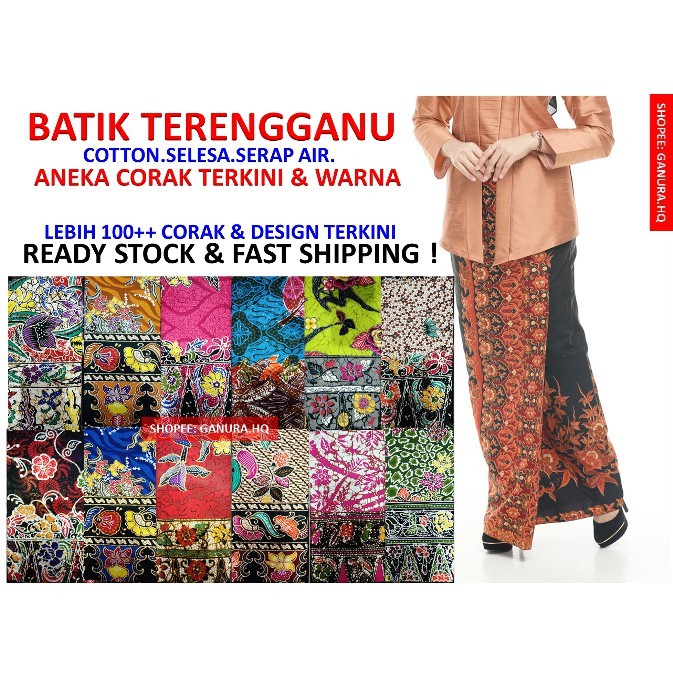 Buy [ SIAP JAHIT ] @ [ BELUM BERJAHIT] Kain Batik Terengganu AslI 