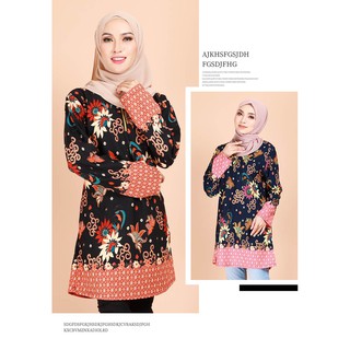 ALAISYAH FLORA BATIK  FASHION BLOUSE  B Shopee  Malaysia