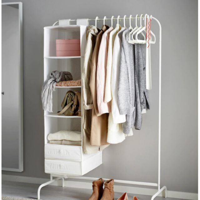  READY STOCK  0RiGiNAL iKEA  MULIG  CLOTHES RACK WHITE 