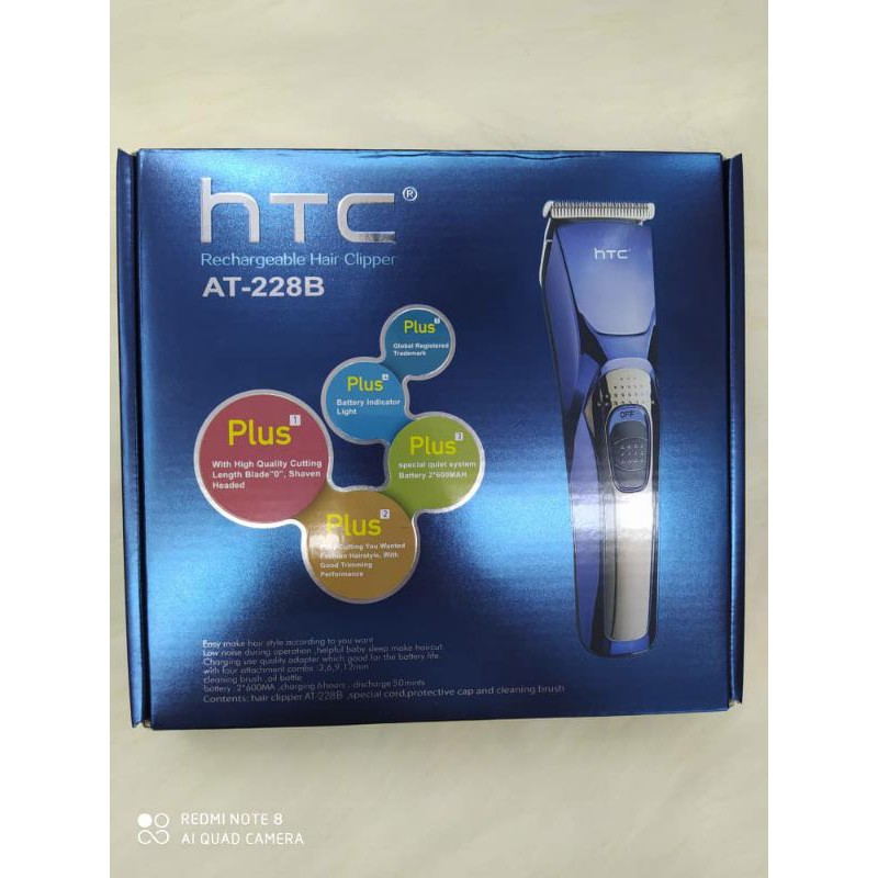 Mesin Potong Rambut and Janggut HTC AT-228B Hair Cutter Hair Trimmer Professional Shaver Razor