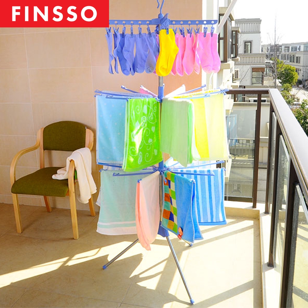 [READY STOCK] FINSSO: 3 Tier Foldable Clothes Laundry Hanging & Drying Rack/ Ampaian Baju Baby / Ampaian Baju / Penyidai