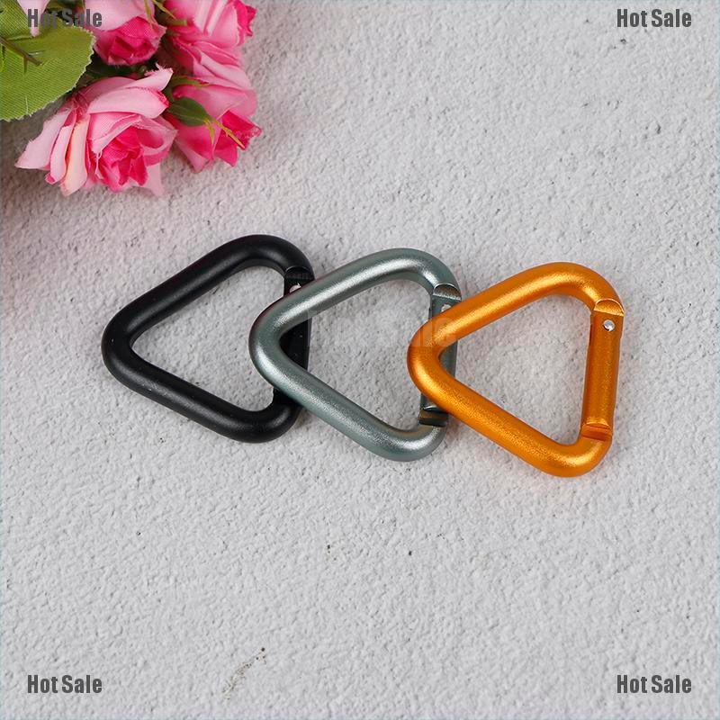 ️Ready Stock 1PC Triangle Carabiner Outdoor Camping Hiking Keychain Kettle Buckle Snap Clip