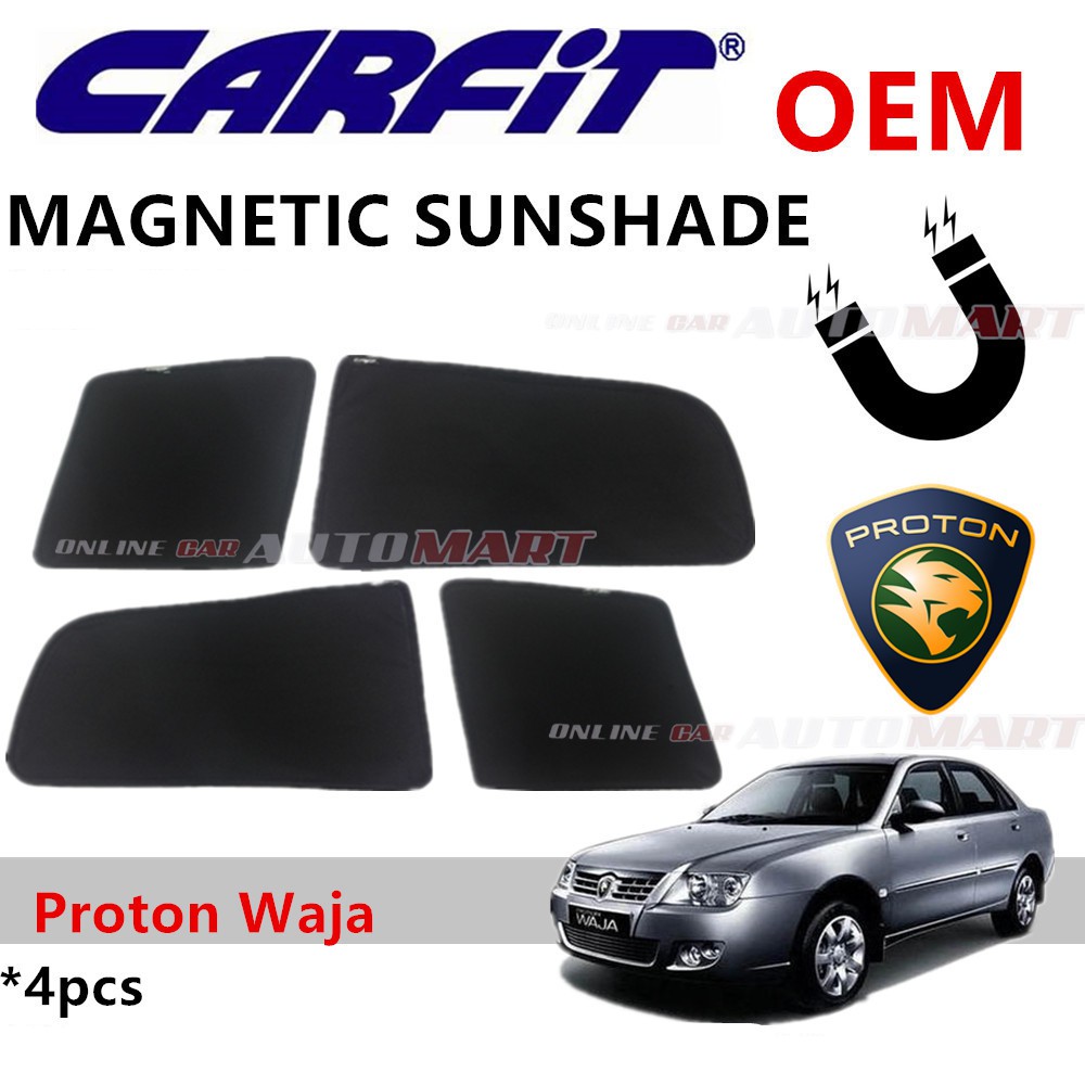 CARFIT OEM Magnetic Custom Fit Sunshade For Proton Waja (4pcs)